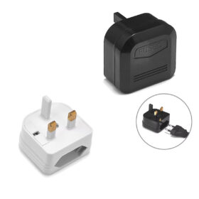 Reiseadapter England mit 5-A-Sicherung, Zweipolstecker auf britischen Dreipolstecker