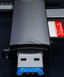 Adaptateur Carte SD 6 en 1 USB 3.0 vers Type C Micro USB OTG, vue de face