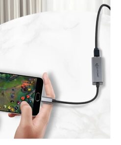 Adaptateur Ethernet USB 3.0 vers RJ45 Gigabit, vue de face