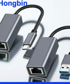 Adaptateur Ethernet USB Type-C vers RJ45 Gigabit, vue principale