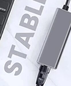 Adaptateur Ethernet USB Type-C vers RJ45 Gigabit, vue de face