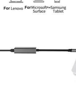 Adaptateur Ethernet USB Type-C vers RJ45 Gigabit, vue arriere