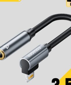 Adaptateur jack iphone, adaptateur audio Lightning vers Jack 3.5mm, vue de trois quarts