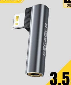 USB-C to 3.5 mm Headphone Jack Adapter, L-Shaped