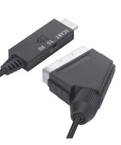 Adaptateur peritel hdmi, convertisseur vidéo audio Péritel vers 1080P, vue de trois quarts