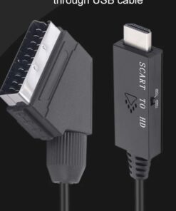 Adaptateur peritel hdmi, convertisseur vidéo audio Péritel vers 1080P, vue arriere