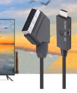 Adaptateur peritel hdmi, convertisseur vidéo audio Péritel vers 1080P, vue de profil