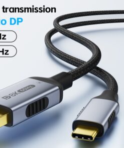 Adaptateur usb c displayport, câble USB C vers DisplayPort 2.1 8K@60Hz, vue de face