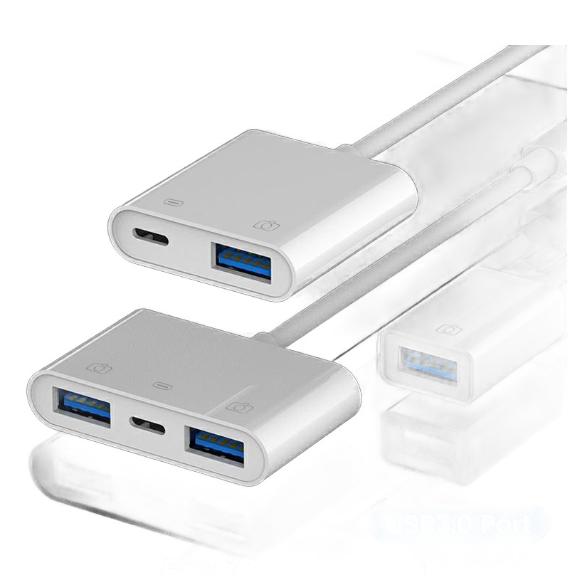 Adaptateur apple, adaptateur Lightning vers USB pour cle et clavier Adaptateur apple, adaptateur Lightning vers USB pour cle et clavier, vue principale
