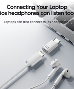 Adaptateur apple, adaptateur Type C vers Lightning audio, deux teintes, vue de face