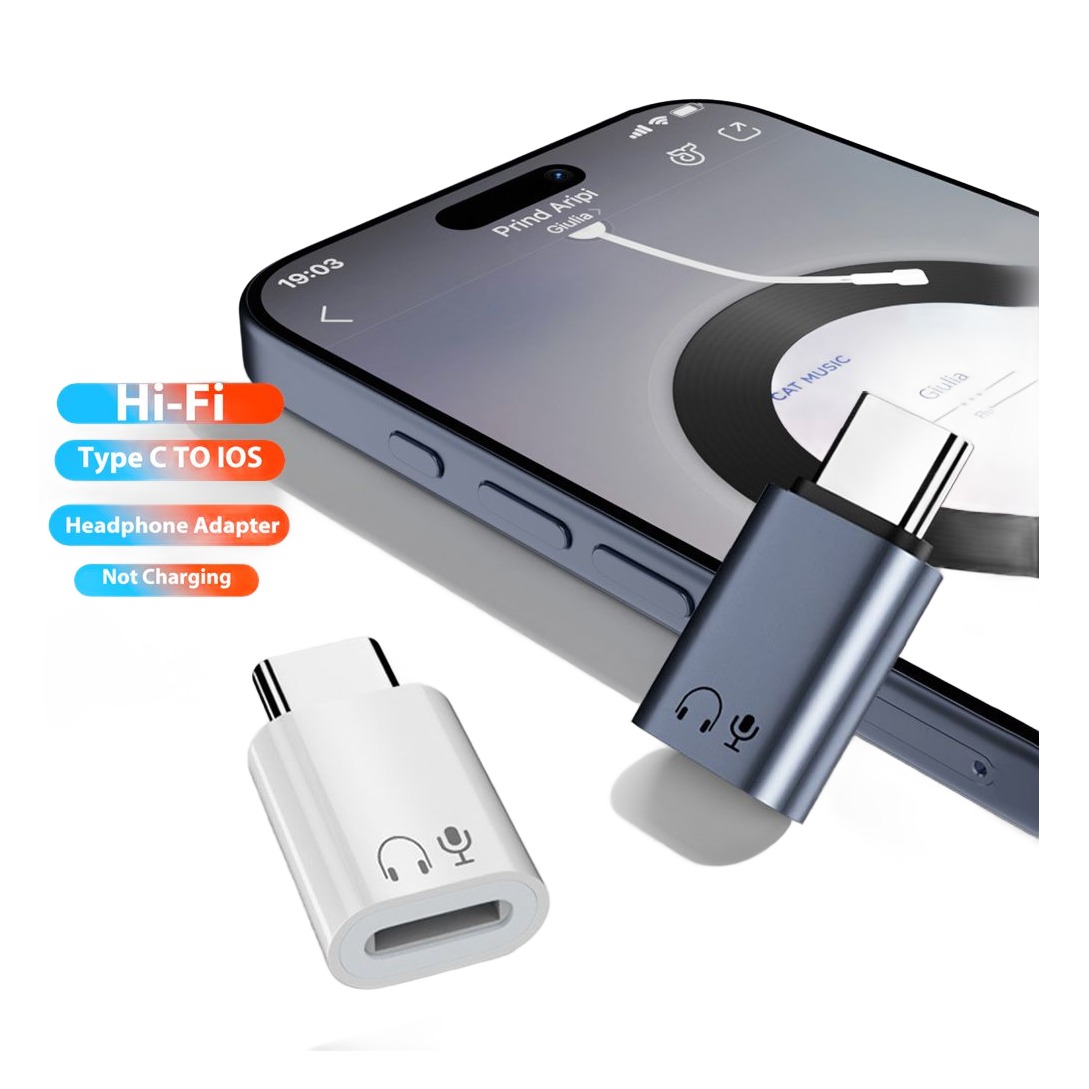 Adaptateur apple, adaptateur Type C vers Lightning pour casque Adaptateur apple, adaptateur Type C vers Lightning pour casque, vue principale