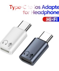 Adaptateur apple, adaptateur Type C vers Lightning pour casque, vue de trois quarts