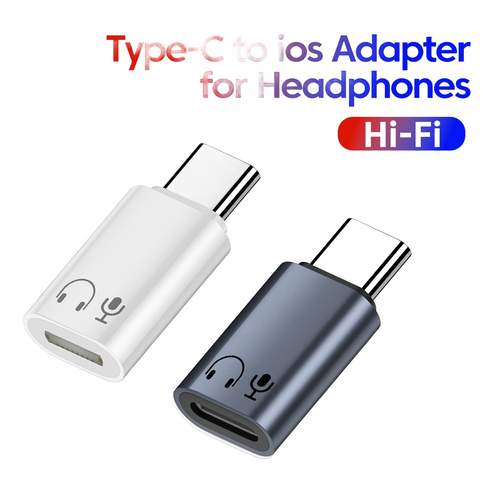 Adaptateur apple, adaptateur Type C vers Lightning pour casque Adaptateur apple, adaptateur Type C vers Lightning pour casque, vue de trois quarts