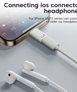 Adaptateur apple, adaptateur Type C vers Lightning pour casque, vue de face