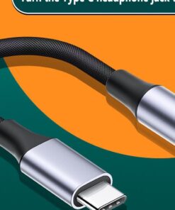 Adaptateur audio USB-C vers jack 3,5 mm, vue de face