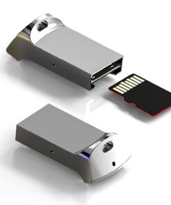 Adaptateur carte micro SD vers USB en aluminium, format mini, vue principale