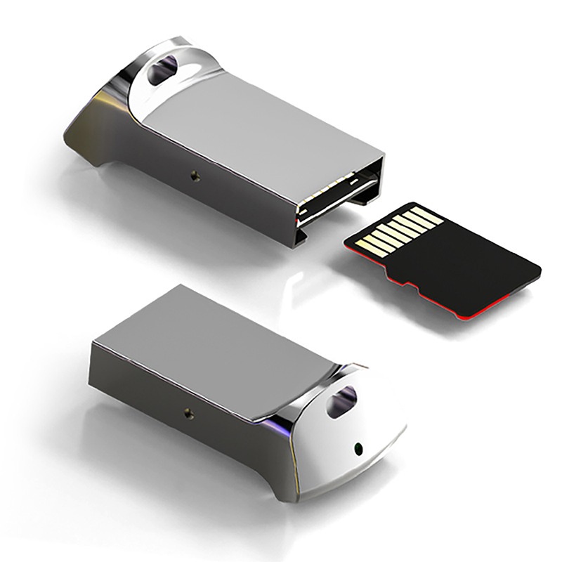 Adaptateur carte micro SD vers USB en aluminium, format mini Adaptateur carte micro SD vers USB en aluminium, format mini, vue principale