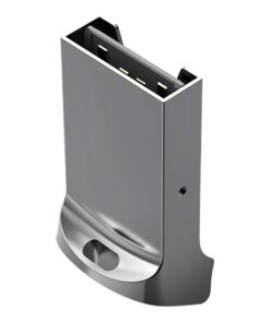 Adaptateur carte micro SD vers USB en aluminium, format mini, vue de face