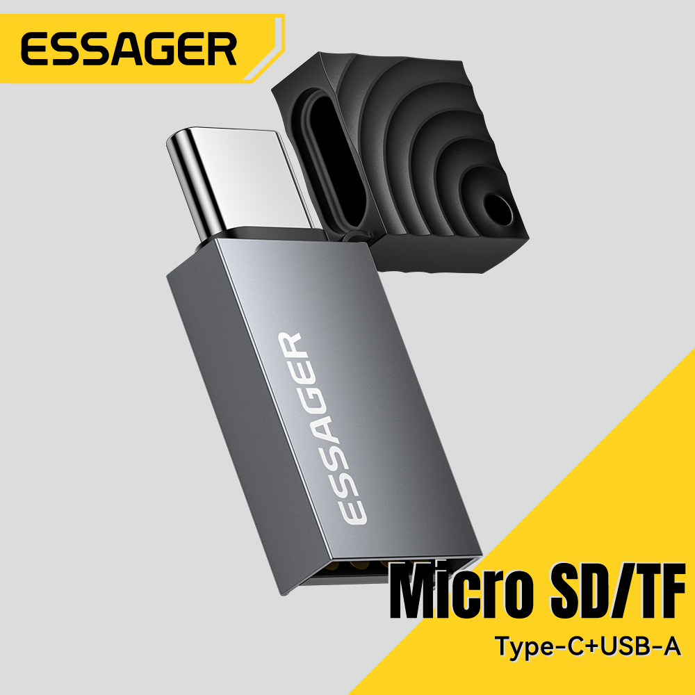 Adaptateur carte SD 2 en 1 mini en USB-C et USB 2.0 Adaptateur carte SD 2 en 1 mini en USB-C et USB 2.0, vue principale