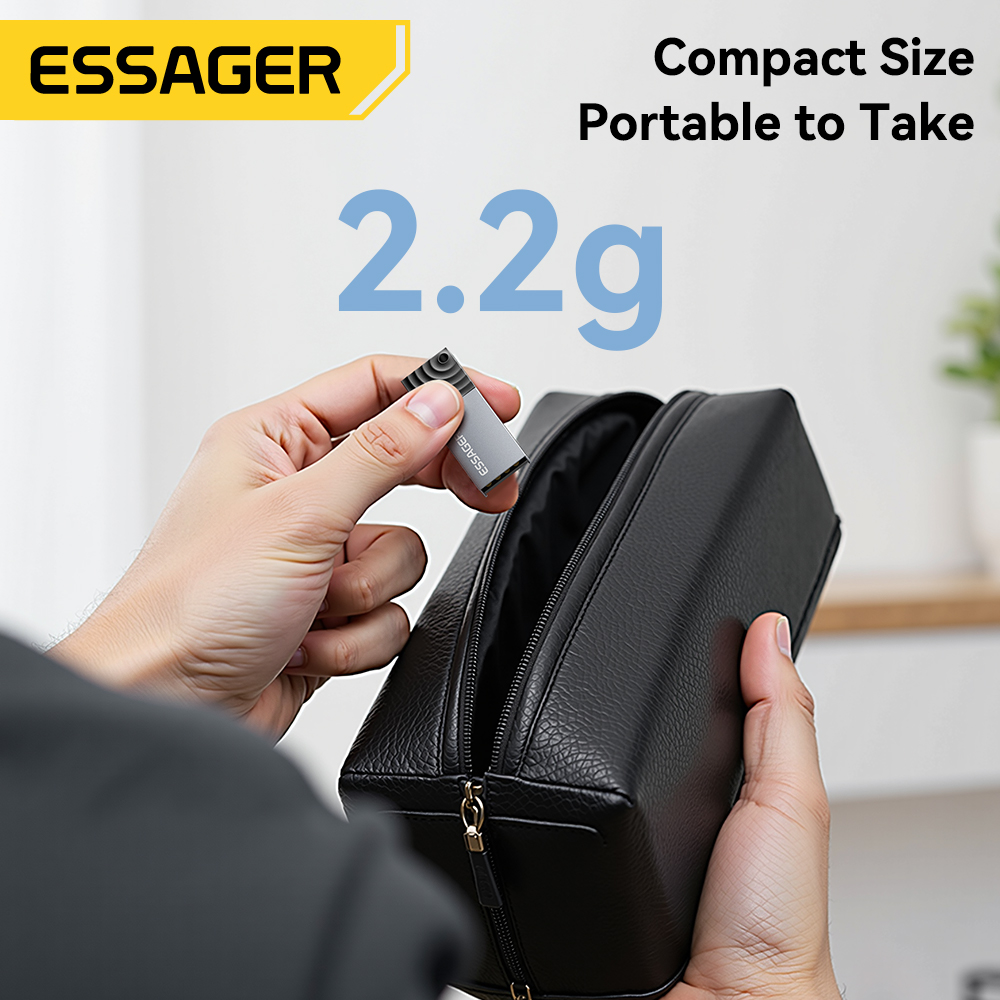 Adaptateur carte SD 2 en 1 mini en USB-C et USB 2.0 Adaptateur carte SD 2 en 1 mini en USB-C et USB 2.0, vue arriere