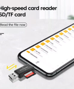 Adaptateur carte SD 2 en 1 USB-C et USB 2.0, vue arriere