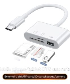 Adaptateur carte SD 3 en 1 USB-C OTG pour SD, TF et USB, vue principale
