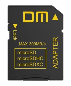 Adaptateur carte SD 4.0 UHS-II pour micro SD rapide, vue de trois quarts
