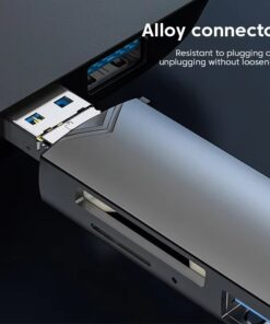 Adaptateur carte SD 6 en 1 OTG en USB 3.0, vue arriere