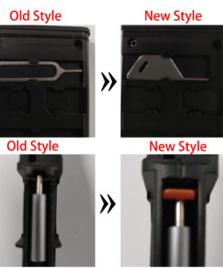 Adaptateur carte SD à double fente sur USB-C, trente versions, vue de profil