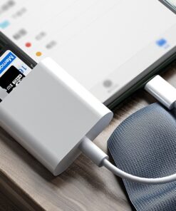 Adaptateur carte sd, adaptateur OTG Type C 2-en-1 pour cartes SD et TF, vue arriere