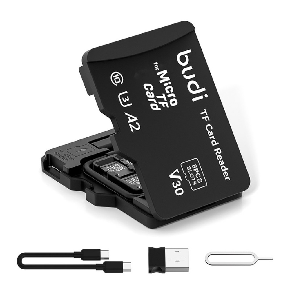 Adaptateur carte SD avec étui pour huit cartes Adaptateur carte SD avec étui pour huit cartes, vue principale