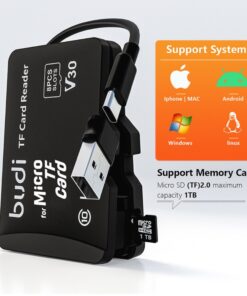 Adaptateur carte SD avec étui pour huit cartes, vue de face