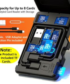 Adaptateur carte SD avec étui pour huit cartes, detail