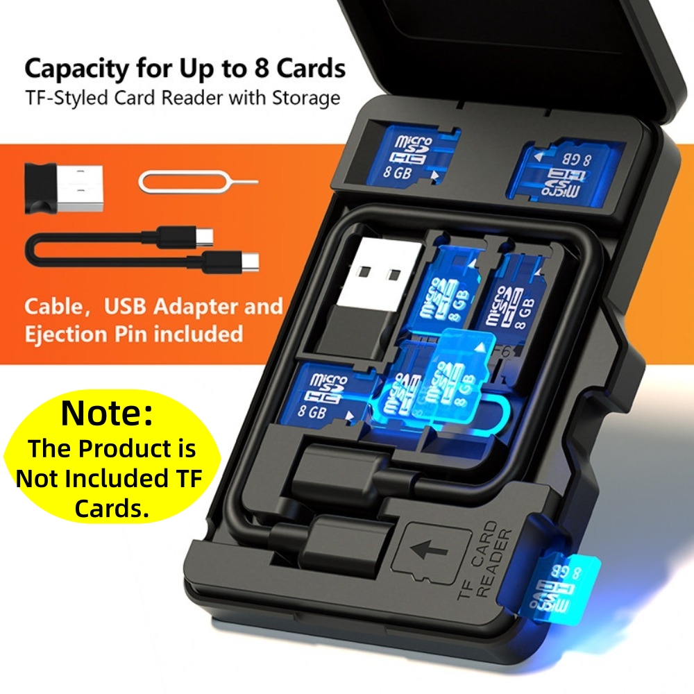 Adaptateur carte SD avec étui pour huit cartes Adaptateur carte SD avec étui pour huit cartes, detail