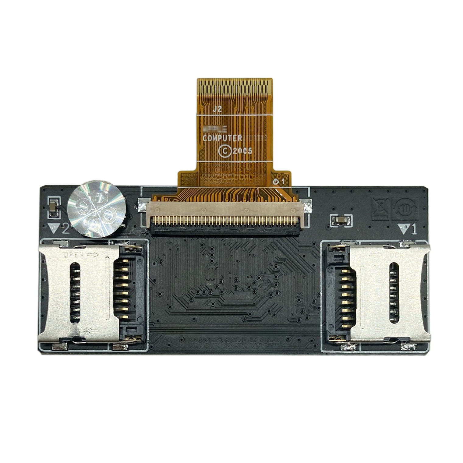 Adaptateur carte SD double pour baladeur à disque dur Adaptateur carte SD double pour baladeur à disque dur, vue principale