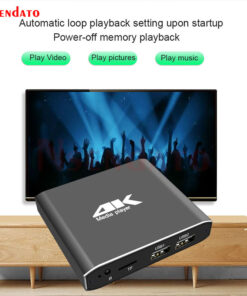 Adaptateur carte SD en lecteur multimédia pour écran d'affichage, vue arriere