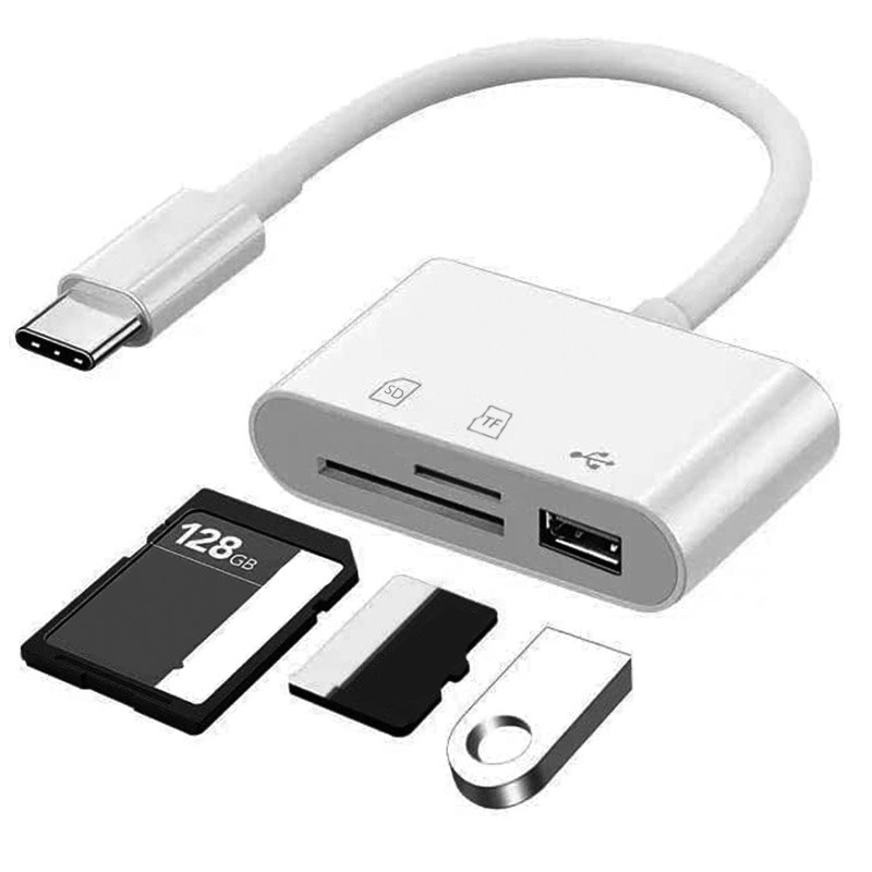 Adaptateur carte SD en USB-C pour téléphone, tablette et ordinateur Adaptateur carte SD en USB-C pour téléphone, tablette et ordinateur, vue principale