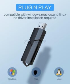 Adaptateur carte SD et carte nano mémoire, deux, vue arriere