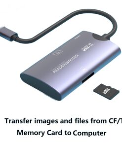 Adaptateur carte SD et CF 2 en 1, connecteur USB ou USB-C, vue principale