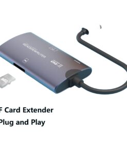 Adaptateur carte SD et CF 2 en 1, connecteur USB ou USB-C, vue de face