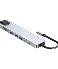 Adaptateur carte SD et hub USB C 8 en 1 avec sortie 4K, vue principale