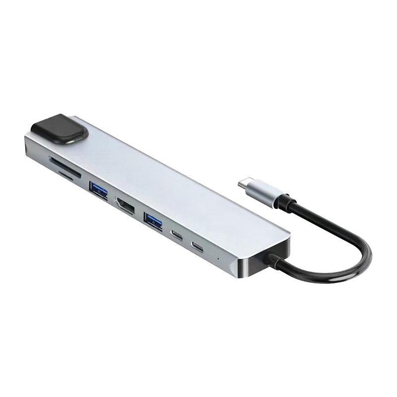 Adaptateur carte SD et hub USB C 8 en 1 avec sortie 4K Adaptateur carte SD et hub USB C 8 en 1 avec sortie 4K, vue principale