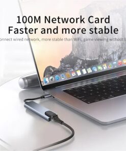 Adaptateur carte SD et hub USB-C, jusqu'à 11 fonctions, vue arriere