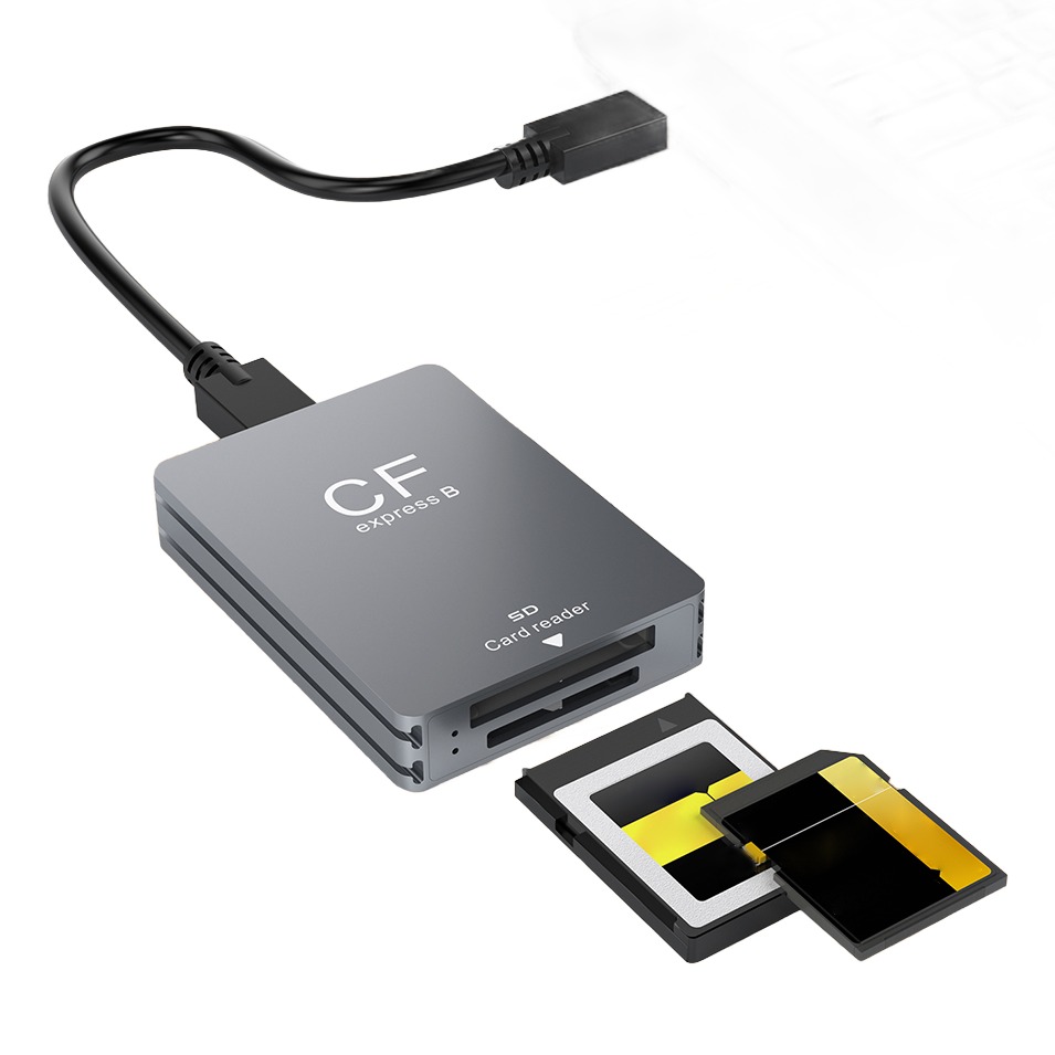 Adaptateur carte SD et lecteur CFexpress type A et B Adaptateur carte SD et lecteur CFexpress type A et B, vue principale