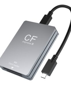 Adaptateur carte SD et lecteur CFexpress type A et B, vue de trois quarts