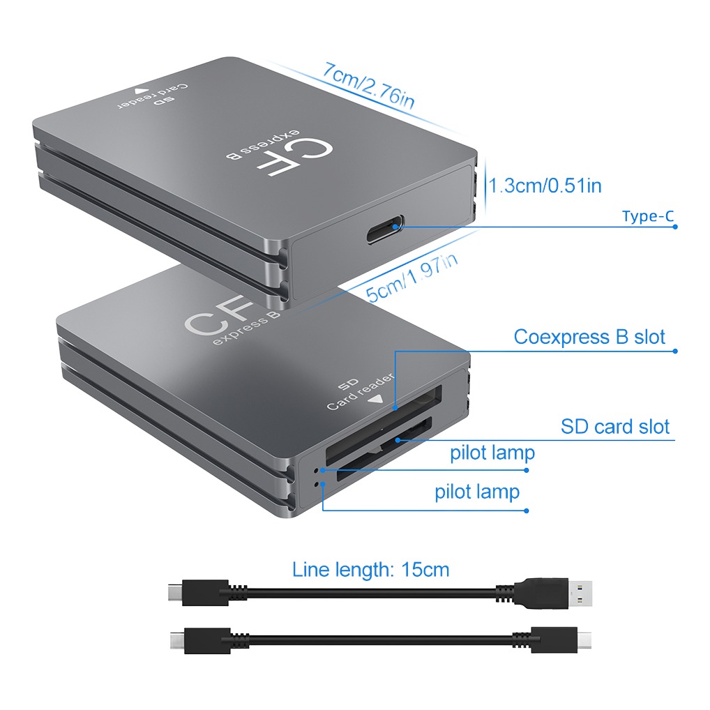 Adaptateur carte SD et lecteur CFexpress type A et B Adaptateur carte SD et lecteur CFexpress type A et B, detail
