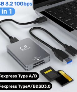 Adaptateur carte SD et lecteur CFexpress type A et B, vue arriere