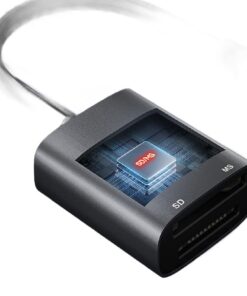 Adaptateur carte SD et Memory Stick, en USB-C ou Lightning, vue de trois quarts