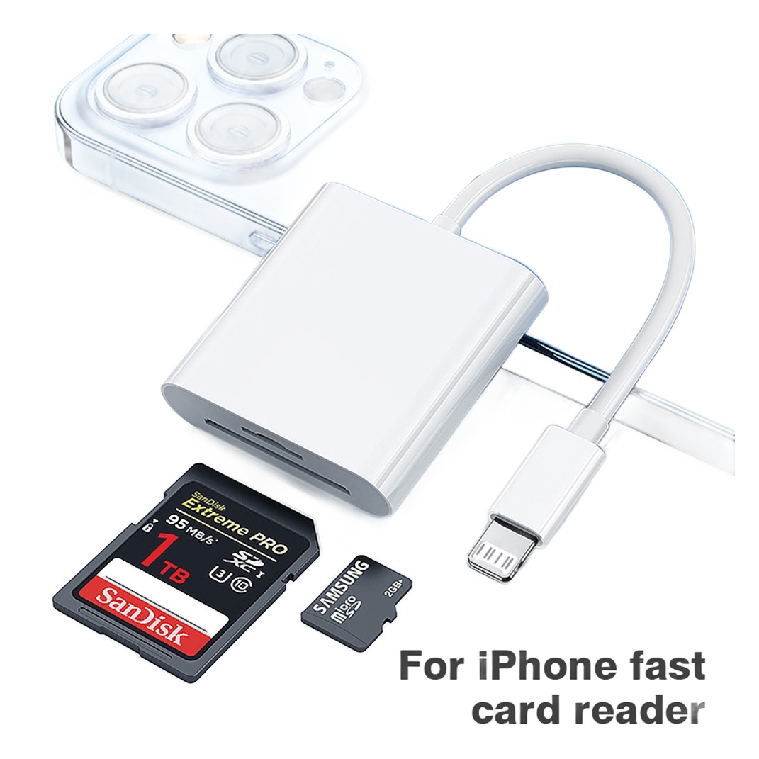Adaptateur carte SD et micro SD pour iPhone et iPad formater une carte sd, lecteur et adaptateur