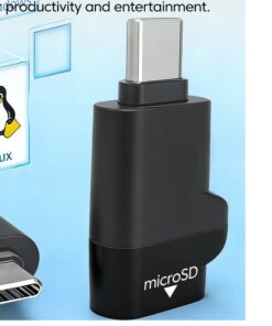 Adaptateur carte sd, lecteur de carte Micro SD Type-C 3.0, vue arriere